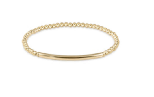 Classic Gold 3mm Bead Bracelet - Bliss Bar Smooth