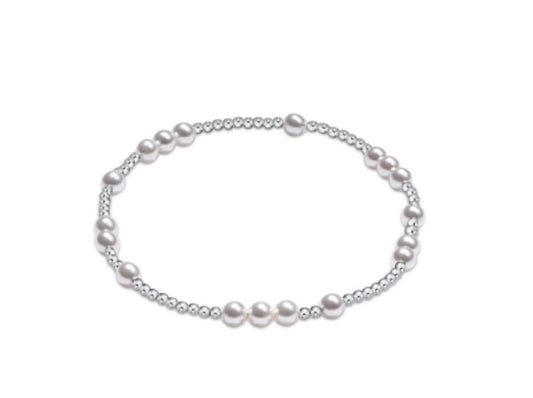 Hope Unwritten Sterling 4mm Bead Bracelet - Pearl