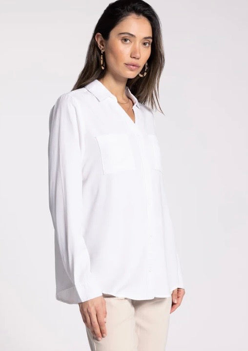 Ginger White Button Up Shirt