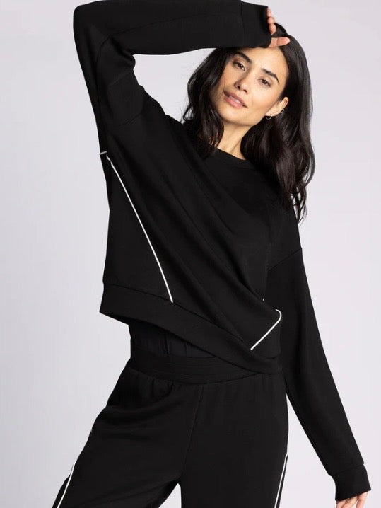 Britney Scuba Top in Black