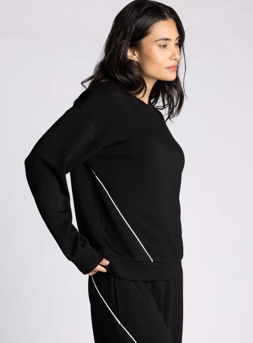 Britney Scuba Top in Black