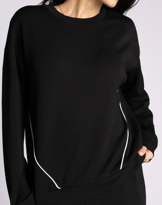 Britney Scuba Top in Black