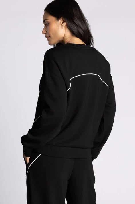 Britney Scuba Top in Black