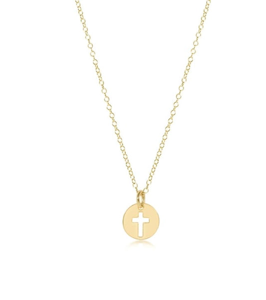 Egirl 14” Necklace Gold -Blessed Small Gold Disc