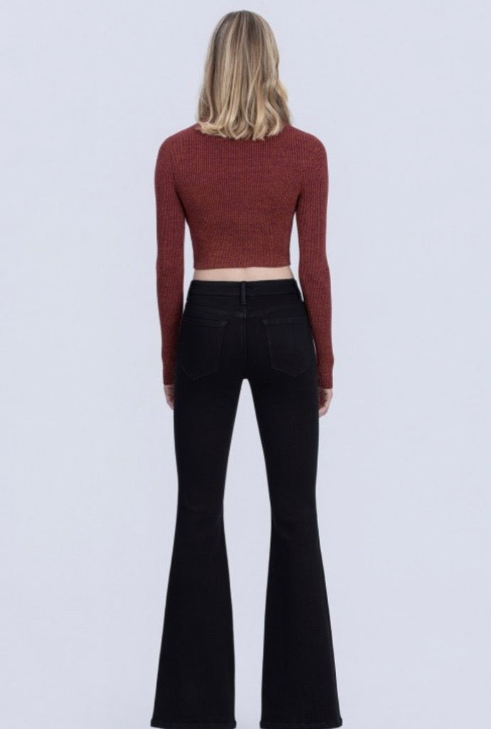 Friday Night Black Flare Denim