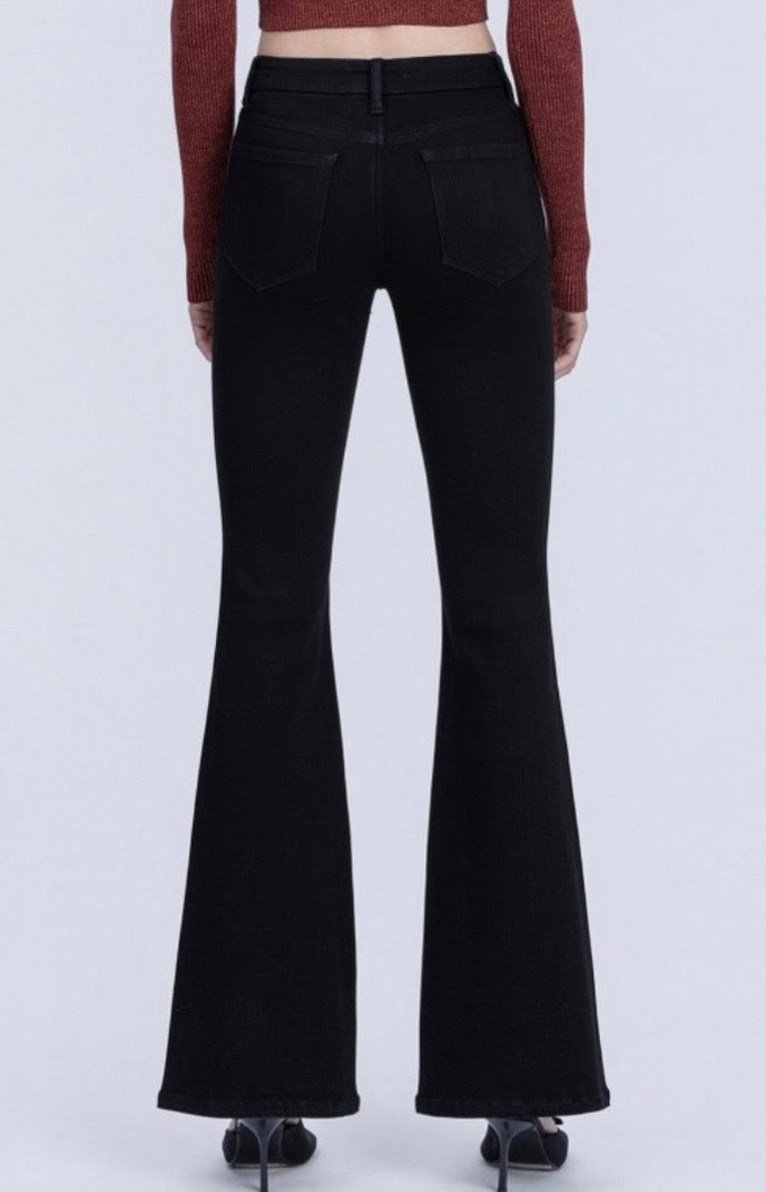 Friday Night Black Flare Denim