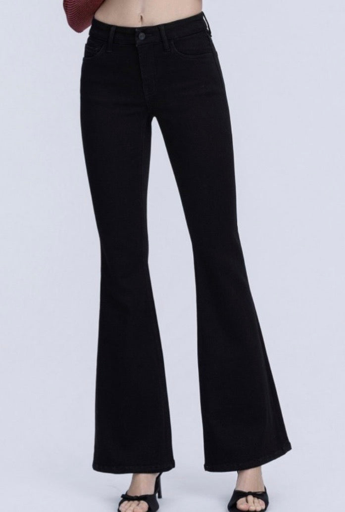 Friday Night Black Flare Denim