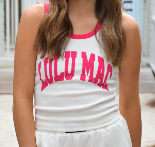 LuLu Mac Logo Tank Hot Pink