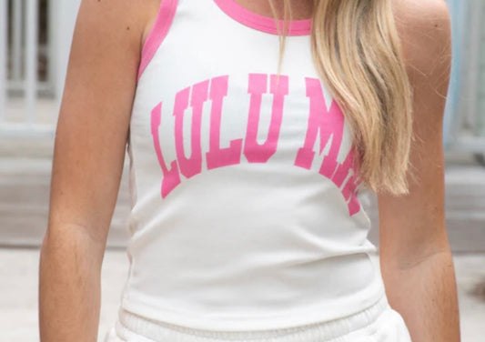 LuLu Mac Logo Tank Bubblegum