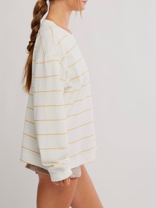 Printed Hustle Layer Awning Striped Ivory