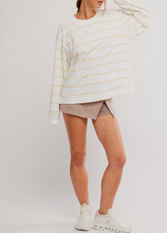 Printed Hustle Layer Awning Striped Ivory