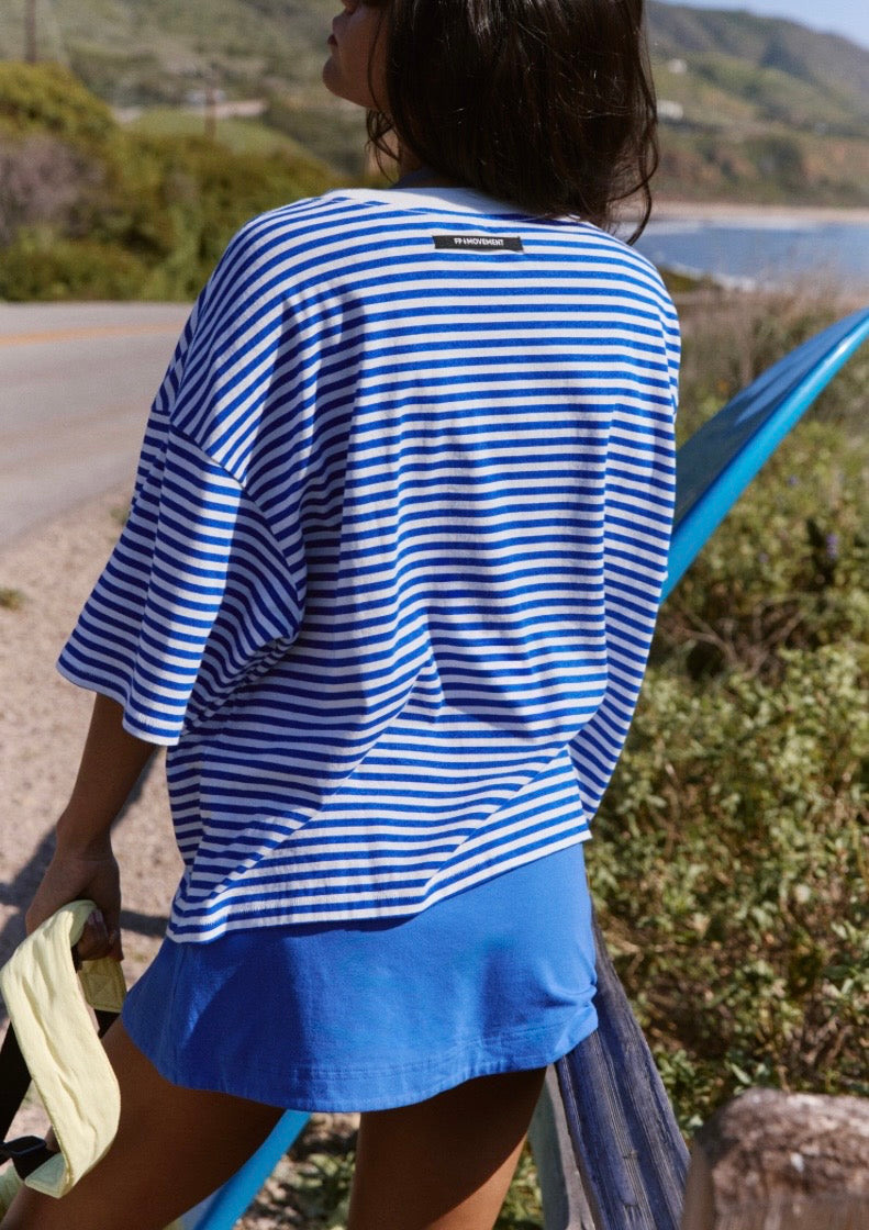 Stripe Tackle Tee Court Stripe Electric