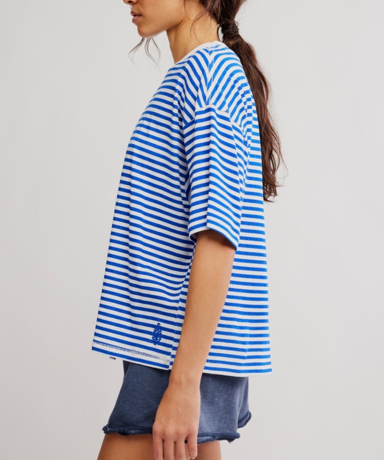 Stripe Tackle Tee Court Stripe Electric
