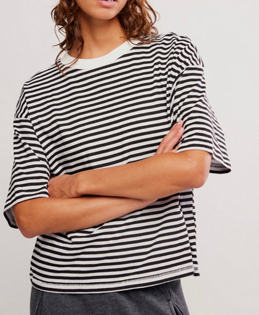 Stripe Tackle Tee Court Stripe Black