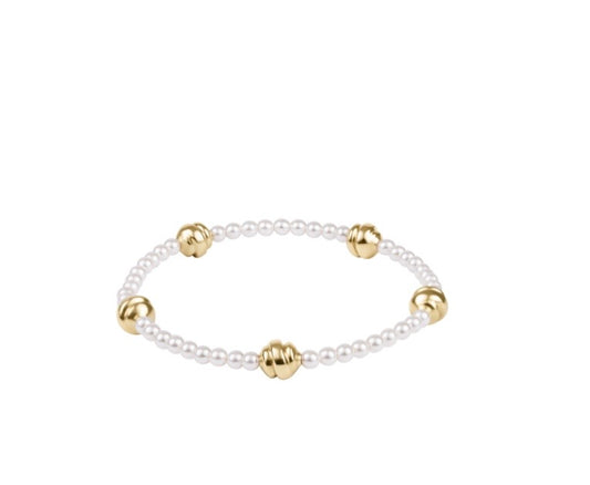 Admire Small Gold 3mm Pearl Bracelet