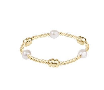 Admire Gold & Admire Pearl 3mm Gold Bracelet