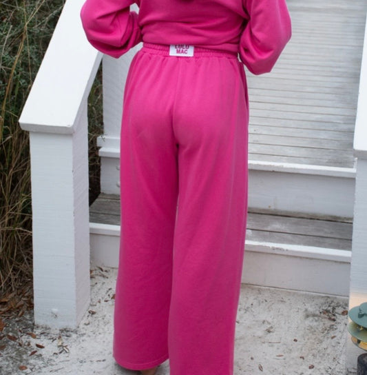 LuLu Mac Terry Cloth Pant - Hot Pink