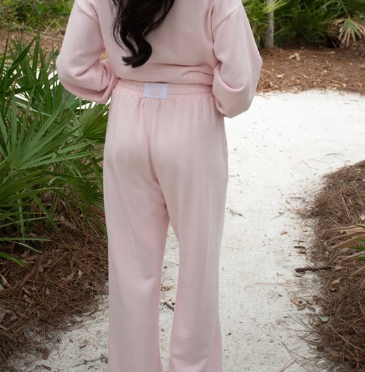 LuLu Mac Terry Cloth Pant - Lt Pink
