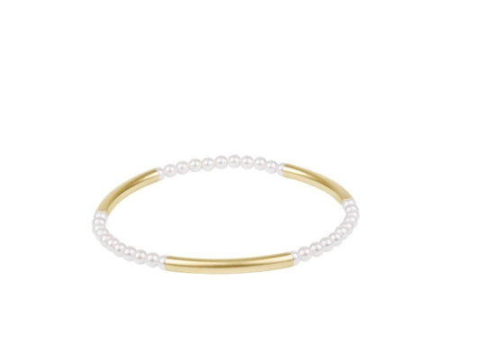Bliss Bar Pattern Pearl 3mm Bracelet