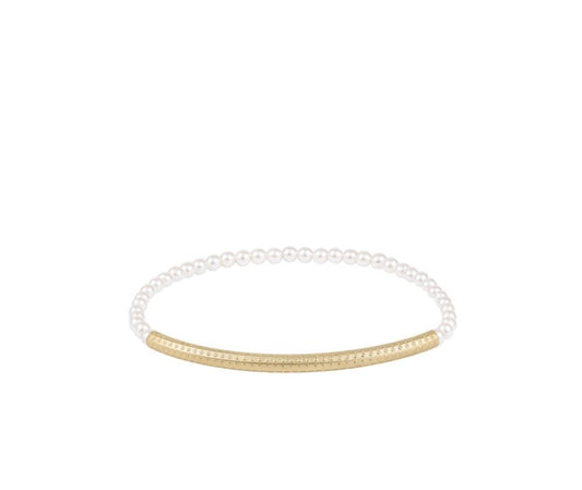 Bliss Bar Textured Pearl 3mm Bracelet