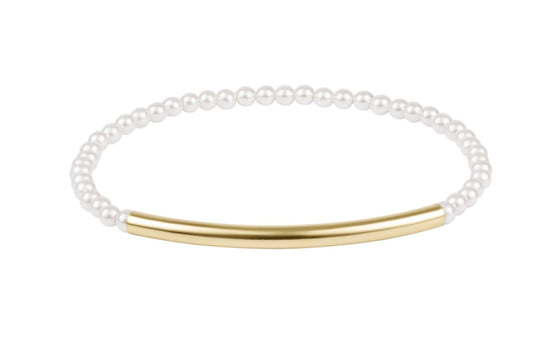 Bliss Bar Smooth Pearl 3mm Bracelet
