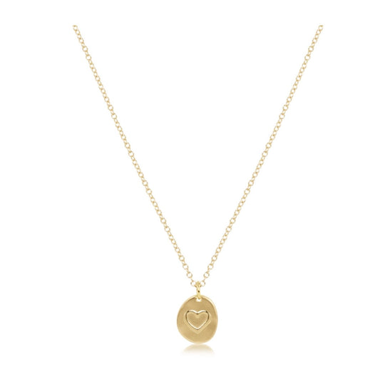 16" Necklace Gold - Inspire Love Small Gold Charm