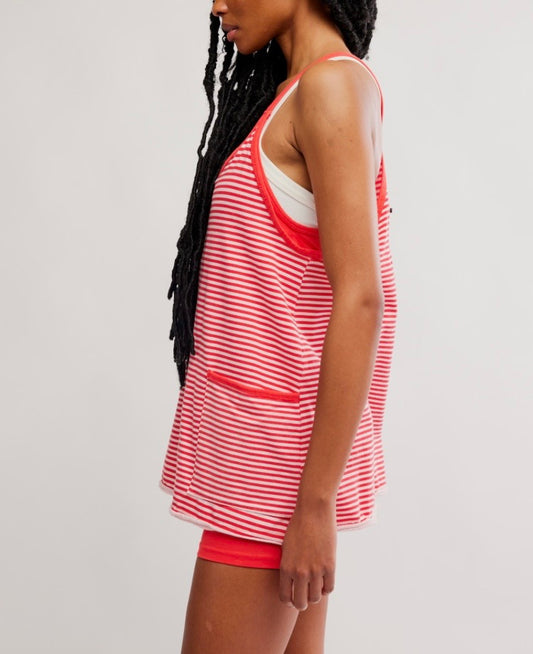 Hot Shot Mini Printed Dress Court Stripe Grapefr