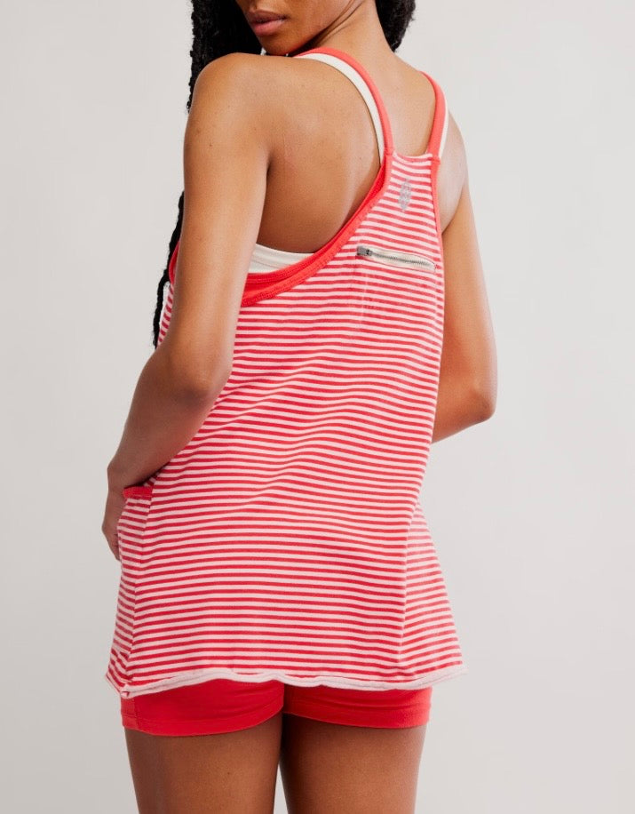 Hot Shot Mini Printed Dress Court Stripe Grapefr