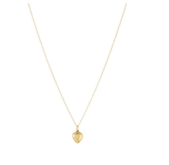 16" Necklace Gold - Love Plush Small Gold Charm