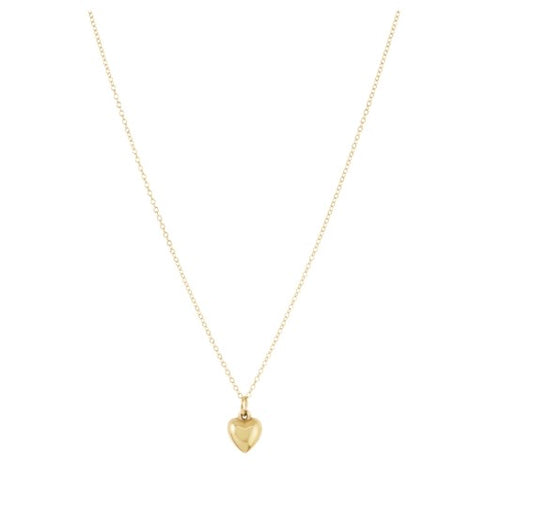16" Necklace Gold - Love Plush Small Gold Charm