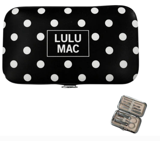 Black/White Dot Manicure Set