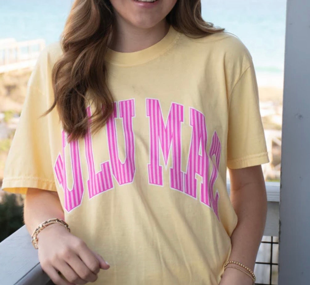Butter Lulu Mac Stripe Comfort Color Tee