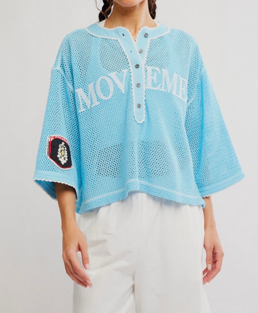Camp Out Tee Bright Blue