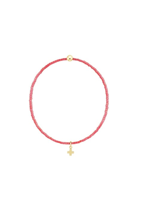 Hope Classic Sherbert Bracelet - Signature Cross Small Gold Charm