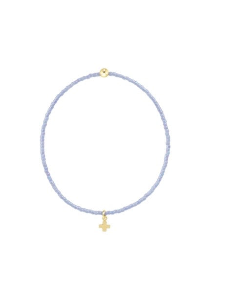Hope Classic Ocean Mist Bracelet - Signature Cross Small Gold Charm