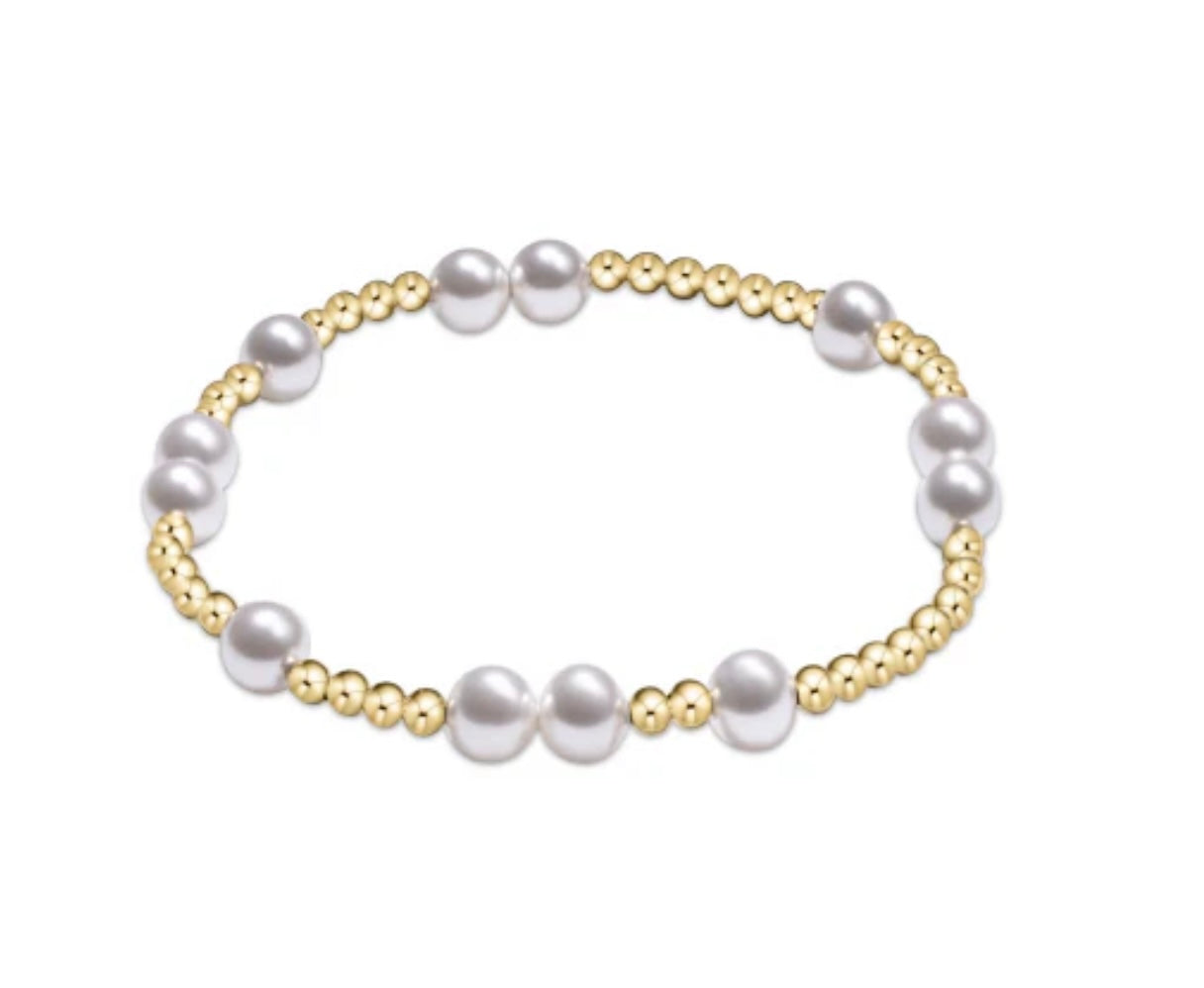 Hope Unwritten 6mm Bead Bracelet - Pearl