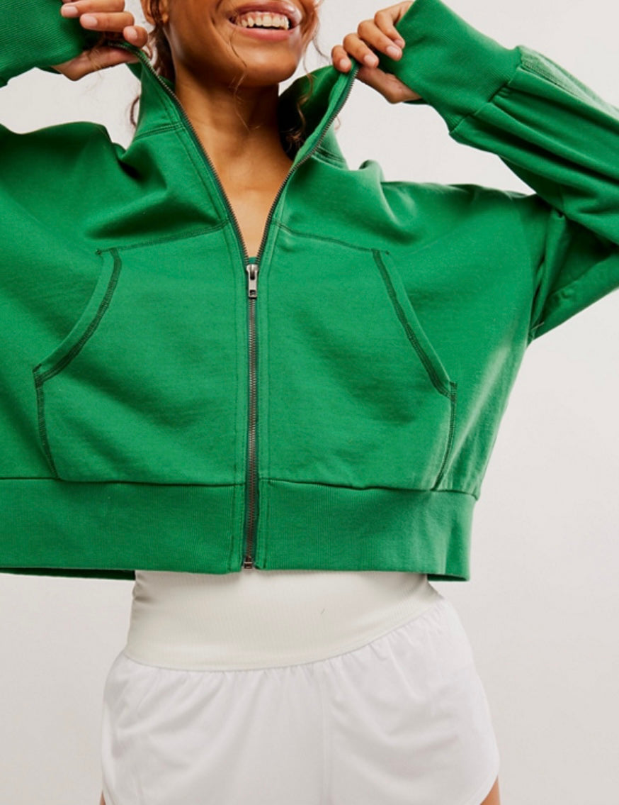 High Jump Zip Up Heritage Green