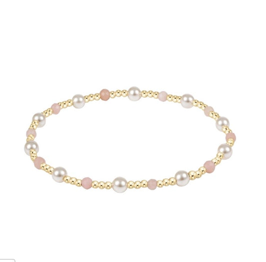 Pearl Sincerity 4mm Gem Bracelet - Pink Opal