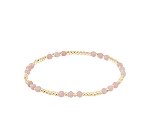 Joy Gem 3mm Bracelet - Pink Opal
