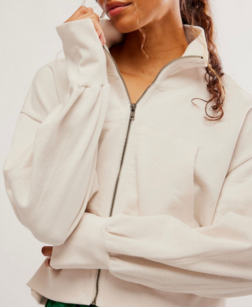 High Jump Zip Up Ivory