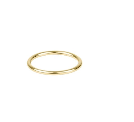 Classic Gold Thin Band Ring - Size 6