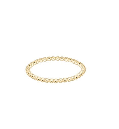 Classic Gold 1.5mm Bead Ring - Size 6