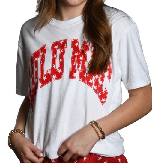 Lulu Mac Red Star Comfort Color Tee