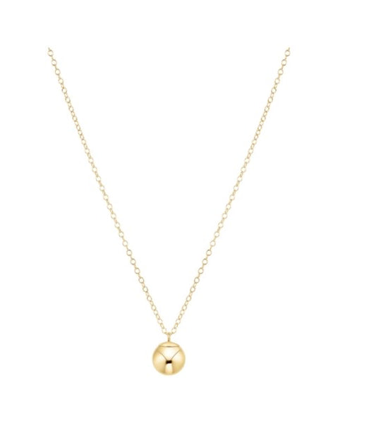 16" Necklace Gold - Classic Gold 10mm Charm