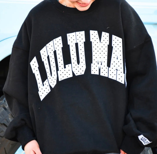 Lulu Mac Black/White Polka Dot Sweatshirt