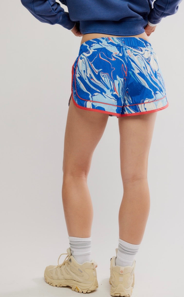 Varsity Blues Short Marbled Bright Blue Combo