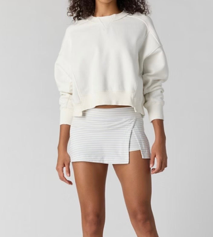 Hot Shot Mini Skort Court Stripe Slate
