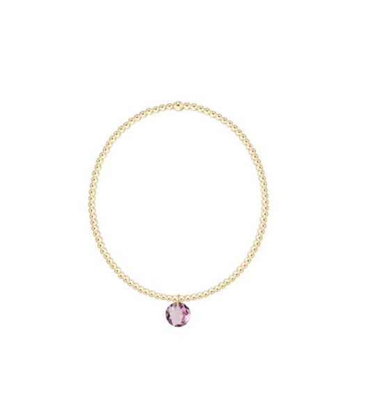 Classic Gold 2mm Bracelet - Reflection Small Charm