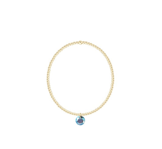 Classic Gold 2mm Bracelet - Reflection Small Charm 03