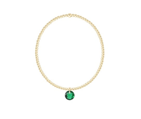 Classic Gold 2mm Bracelet - Reflection Small Charm 05